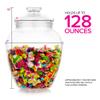 Modern Innovations 128-Ounce Candy & Cookie Jar with Lid, 1 Gallon Premium Acrylic Clear Apothecary Jar, Wedding & Home Dcor Centerpiece, Decorative Kitchen Storage Jar, Bathroom Organization view 2