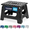 Handy Laundry Folding Step Stool - Sturdy Enough Collapsible Stool to Support Adults and Safe Enough for Kids - Opens Easy with One Flip - Great for Kitchen, Bathroom or Bedroom (Black - 9 Inch) view 1