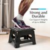 Handy Laundry Folding Step Stool - Sturdy Enough Collapsible Stool to Support Adults and Safe Enough for Kids - Opens Easy with One Flip - Great for Kitchen, Bathroom or Bedroom (Black - 9 Inch) view 4