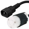 IEC C14 to NEMA L6-15R Plug Adapter - 1 Foot, 15A/250V 14 AWG - Iron Box # IBX-8585 view 1