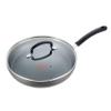 T-Fal Ultimate Hard Anodized Nonstick Fry Pan With Lid 10 Inch, Oven Broiler Safe 400F, Lid Safe 350F, Cookware, Kitchen, Home, Versatile Frying Pan, Skillet, Pots and Pans, Dishwasher Safe, Black view 1