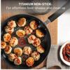 T-Fal Ultimate Hard Anodized Nonstick Fry Pan With Lid 10 Inch, Oven Broiler Safe 400F, Lid Safe 350F, Cookware, Kitchen, Home, Versatile Frying Pan, Skillet, Pots and Pans, Dishwasher Safe, Black view 3