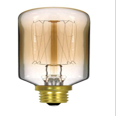 Satco S2420 40 Watt 120 Volt T9 Incandescent Light Bulb Vintage Clear Gold Color E12 Candelabra Base (12 Light Bulbs)