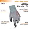 DEX FIT Nitrile Work Gloves FN330, 12 Pairs, 3D-Comfort Stretchy Fit, Firm Grip, Thin & Lightweight, Touch-Screen Compatible, Durable, Breathable & Cool, Machine Washable; Grey L (9) view 4