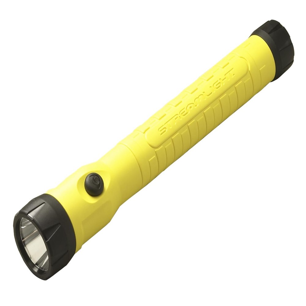 Streamlight 76413 PolyStinger LED HAZ-LO Intrinsically Safe Rechargeable Flashlight with 120-Volt AC Charger, Yellow - 130 Lumens