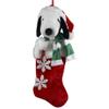 Peanuts Kurt Adler 21-Inch Snoopy Plush Head Stocking with Snowflake Dangles view 1