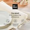 MY DRAP Cotton Cocktail Napkin, 50 units per roll, 4.5 x 4.5-Inch, Sand view 4