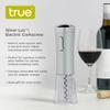 True Lux Electric Corkscrew Wine Opener with Foil Cutter and AC Adapter Charger, Cordless Wine Bottle Opener for Home Bar, Birthday Party, Housewarming, Wedding Gifts, Set of 1, Silver view 2