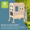 Guidecraft Classic Kitchen Helper Stool with 2 Keepers - Double Wide: Adjustable Height Step Stool for Kids, Children Furniture view 4