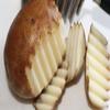 Crinkle Cutter Knife, Wood Handle (#019) view 4