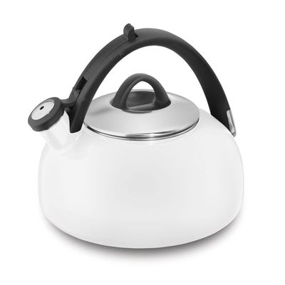 Cuisinart CTK-EOS2W Peak 2-Quart Teakettle, Make 2-Quarts of Boiling Water in this Classic Tea Kettle, Whistle Sound to Signal Water is Ready, White