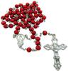 Rose Scented, Carved Wood Rose Petal Rosary view 1