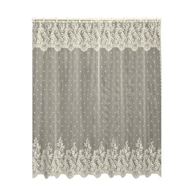 Heritage Lace, Ecru Floret 72x72 Shower Curtain, 72 inch Wide by 72 inch Drop (6290E-OC)