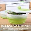 PrepWorks 3 Qt Collapsible Salad Spinner  Space-Saving, Easy-to-Use, BPA-Free, for Quick Salad Washing & Drying, Dishwasher Safe view 2