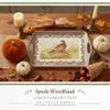 Pimpernel Woodland Large Handled Tray- Large Rectangular Melamine Serving Tray with Nature-Inspired Forest Design - Dishwasher Safe Platter for Snacks Breakfast Lunch or Seasonal Kitchen Table Display view 2