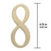 Whitehall Products DeSign-it Standard Plaque, Number "8", Satin Brass view 2