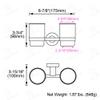 Double Toothbrush Holder, Angle Simple Stainless Steel Toothbrush Holder Rinsing Cups Drinking Glass Toothbrush Mug Hanger Toothpaste Razor Holder Bathroom Accessories, Chrome view 2