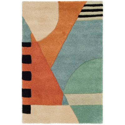 SAFAVIEH Rodeo Drive Collection Accent Rug - 2' x 3', Gold, Handmade Mid-Century Modern Abstract Wool, Ideal for High Traffic Areas in Entryway, Living Room, Bedroom (RD863A)