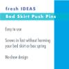 FRESH IDEAS Bed Skirt Dust Ruffle Pins, Spiral Push Pins to Keep Bed Skirt in Place, Set of 12 view 3