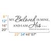 MairGwall My Beloved is Mine and I Am His Bible Verse Vinyl Wall Lettering Words Scripture Religious Wall Sticker Quotes DecorationLarge,Black view 3