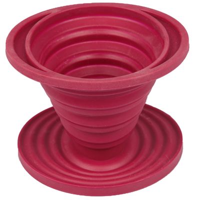 Kuissential SlickDrip Pour Over Coffee Dripper-Collapsible, Reusable Silicone Coffee Filter Cone Holder-Manual Coffee Brewer Makes One to Two Cups of Strong Brew-Great for Hiking, Camping, Gifts