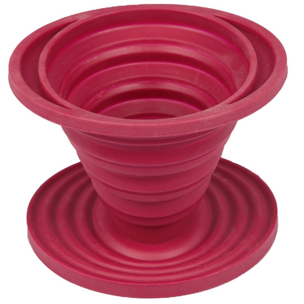 Kuissential SlickDrip Pour Over Coffee Dripper-Collapsible, Reusable Silicone Coffee Filter Cone Holder-Manual Coffee Brewer Makes One to Two Cups of Strong Brew-Great for Hiking, Camping, Gifts