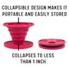 Kuissential SlickDrip Pour Over Coffee Dripper-Collapsible, Reusable Silicone Coffee Filter Cone Holder-Manual Coffee Brewer Makes One to Two Cups of Strong Brew-Great for Hiking, Camping, Gifts view 3