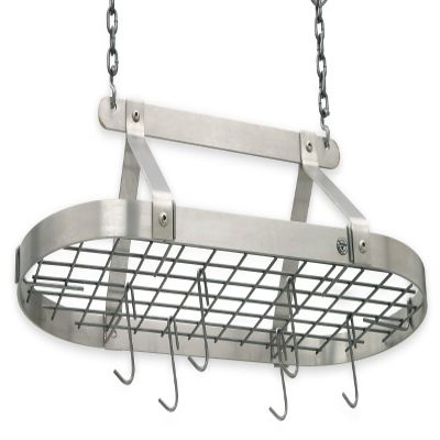 Enclume Dcor Classic Oval Ceiling Pot Rack, Stainless Steel