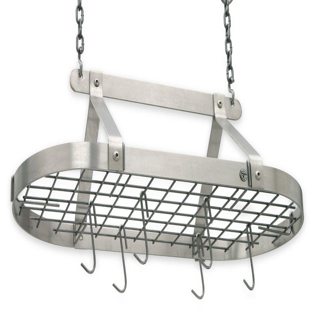 Enclume Dcor Classic Oval Ceiling Pot Rack, Stainless Steel