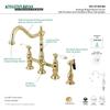 Kingston Brass KS1272PLBS Heritage Kitchen Faucet with Brass Sprayer, 8-3/4-Inch, Polished Brass view 4