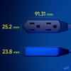 Maximm Cable 2 Ft 360 Rotating Flat Plug Extension Cord, 16/3 AWG Multi 3 Outlet 3-Prong Grounded Wire- Black - UL Certified view 3