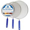 BitimexHome Grease Splatter Screen For Frying Pan Cooking Set of 3 (8", 10" and 11") Fine Mesh Iron Skillet Lid Guard Shield view 1