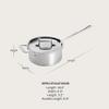 All-Clad D5 5-Ply Stainless Steel Sauce Pan 3 Quart Induction Oven Broiler Safe 600F Pots and Pans, Cookware Silver view 2