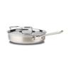 All-Clad BD55403 D5 Brushed Stainless Steel 5-ply Bonded Cookware, Saute Pan with lid, 3 quart, Silver view 1