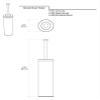 Gatco 1481MX Latitude II Round Toilet Brush and Holder, Freestanding Bathroom Toilet Brush Set, Matte Black view 4