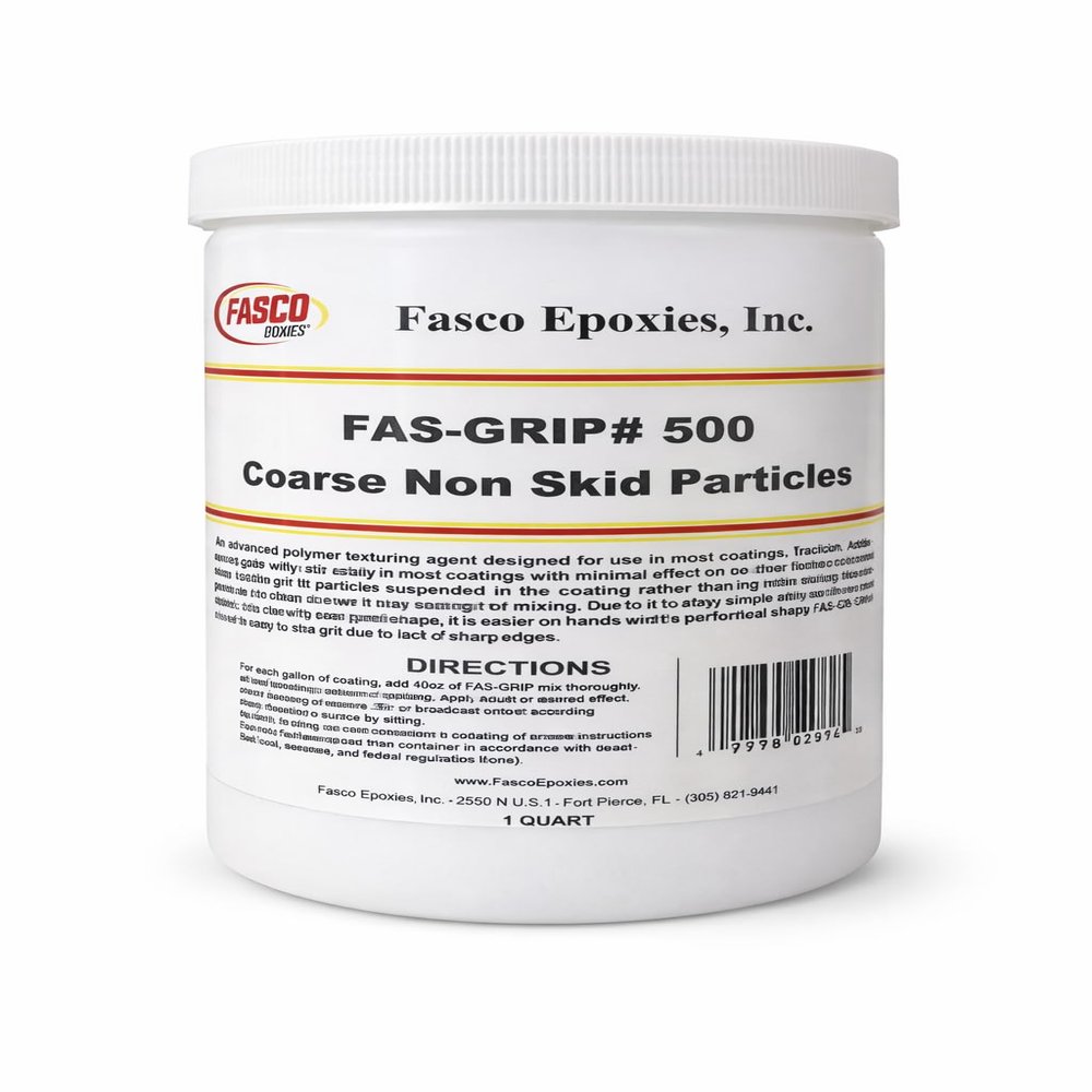 Non-Skid Paint Additive - Quart for 5 gallons - COARSE Anti-slip Particles Fas-Grip