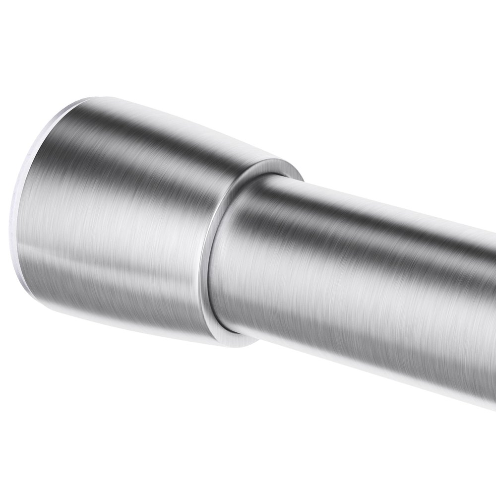iDesign Astor Metal Tension, Adjustable Customizable Curtain Rod for Bathtub, Shower Stall, Closet, Doorway, 43-75", Brushed Stainless Steel,78570