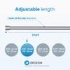 iDesign Astor Metal Tension, Adjustable Customizable Curtain Rod for Bathtub, Shower Stall, Closet, Doorway, 43-75", Brushed Stainless Steel,78570 view 4