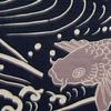 Made in Japan Indigo Dyeing Married Couple Carp Noren Curtain Tapestry view 2