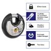 BRINKS - 80mm Commercial Stainless Steel Keyed Discus Padlock - Stainless Steel Body with Stainless Steel Shackle, Black view 2