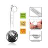 Hanindy 16 Magnetic Spice Tins, 200 Spice Labels, 4 Stainless Steel Measuring Spoons Magnetic Spice Containers Organizer Storage Condiment Jar Set of 16, Clear Lid, Sift and Pour view 3