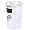 Buddeez Beverage Dispenser With Stand 2 Gallon Tritan Clear Large Plastic Drink Dispensers for Parties Top Lid For Cups & Fruit w Spigot view 1