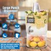 Buddeez Beverage Dispenser With Stand 2 Gallon Tritan Clear Large Plastic Drink Dispensers for Parties Top Lid For Cups & Fruit w Spigot view 2