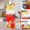 Buddeez Beverage Dispenser With Stand 2 Gallon Tritan Clear Large Plastic Drink Dispensers for Parties Top Lid For Cups & Fruit w Spigot view 3