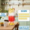 Buddeez Beverage Dispenser With Stand 2 Gallon Tritan Clear Large Plastic Drink Dispensers for Parties Top Lid For Cups & Fruit w Spigot view 4