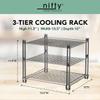Nifty 3-Tier Cooling Rack  Non-Stick Coating, Wire Mesh Design, Dishwasher Safe, Collapsible Kitchen Countertop Organizer, Use for Baking Cookies, Cakes, Pies view 2