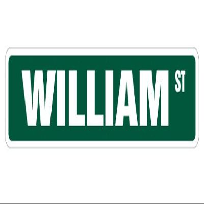William Street Sign Childrens Name Room Sign | Indoor/Outdoor | 18" Wide