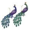Kurt Adler T0905 4.5" Acrylic Peacock Ornament Set of 2 view 1