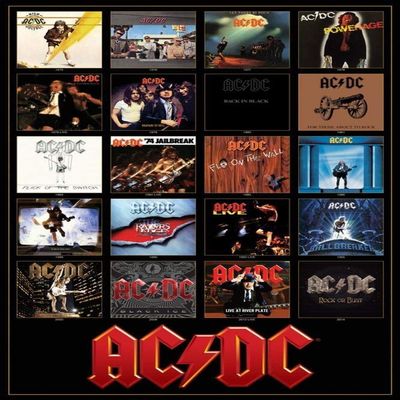 AC/DC Discography Poster 24 x 36in