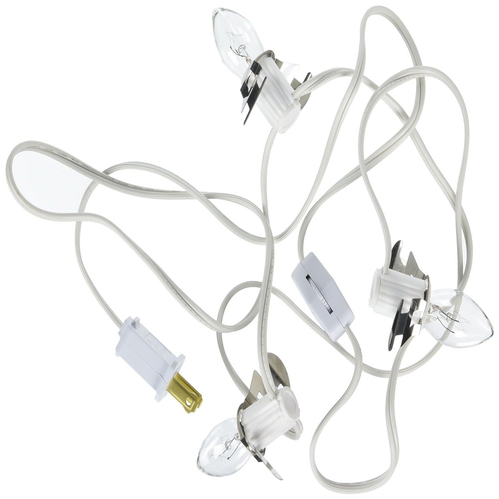 Darice White, Accessory Cord with 3 Lights, 6 Feet, 6401